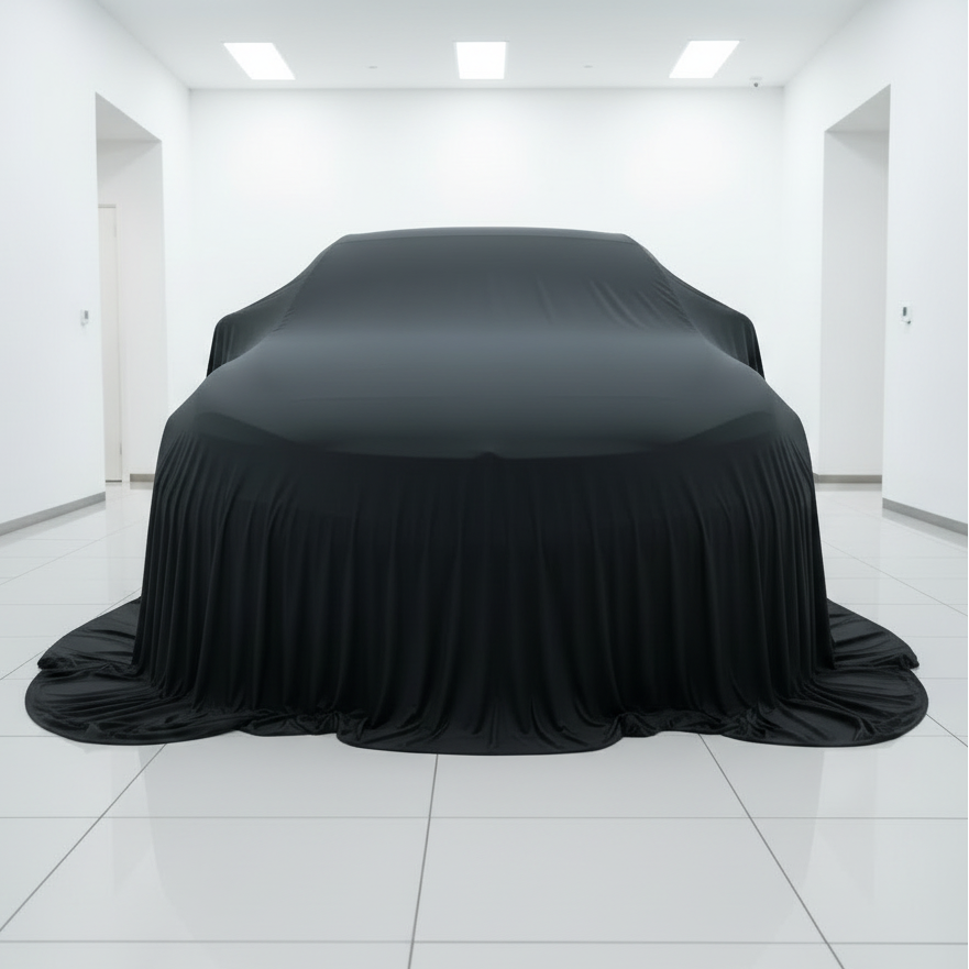 Auto s plachtou - centrované