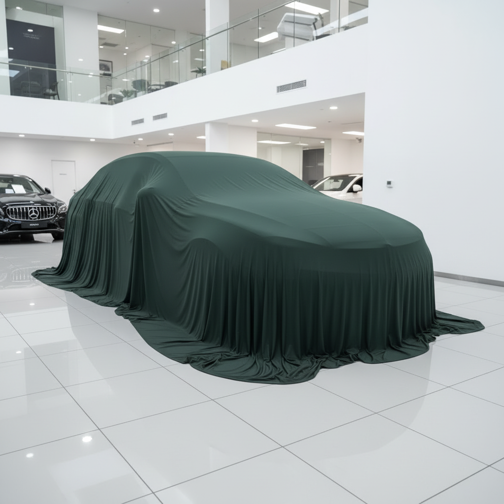 Auto s plachtou - vycentrované