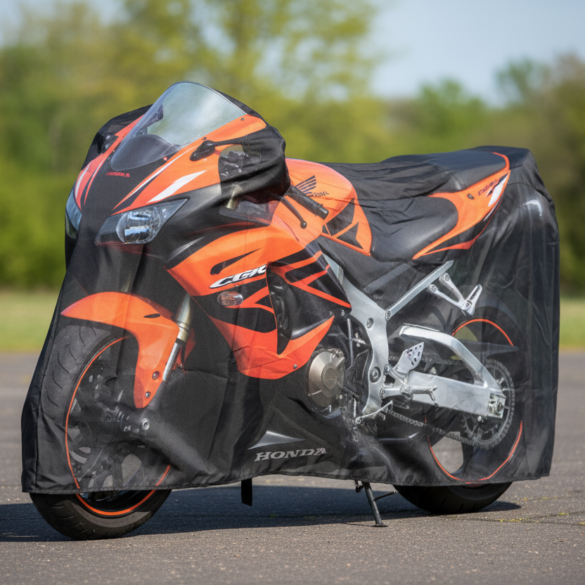 Potah na oranžovou Honda sport bike