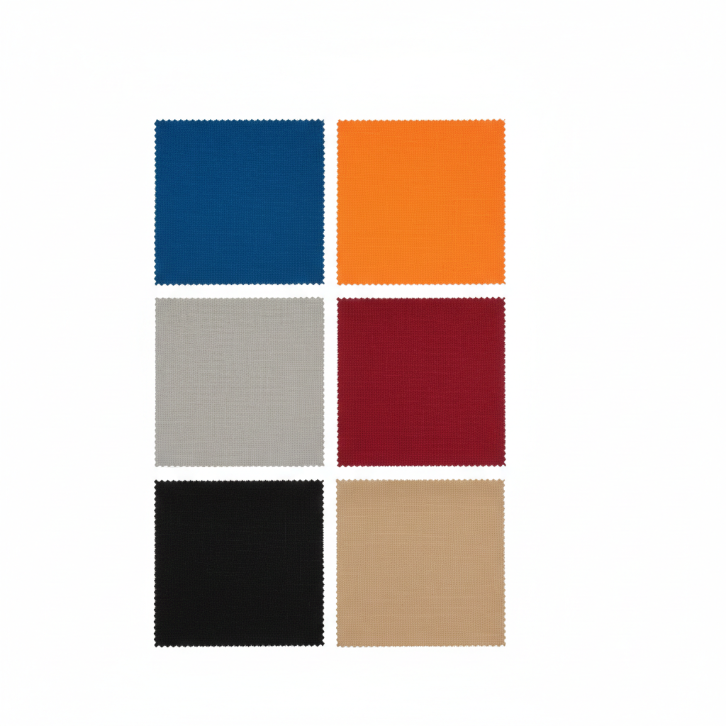 Vzorky materiálů na čistě bílém pozadí